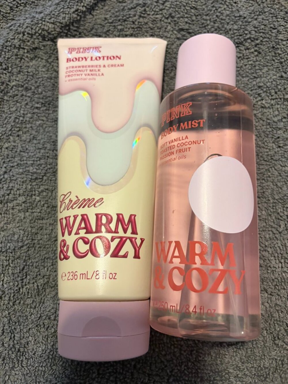 PINK Victoria's Secret Warm & Cozy Body Mist and Creme Body Lotion